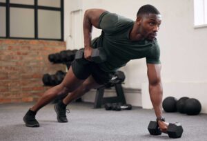 Men doing workout