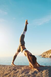 woman doing yoga